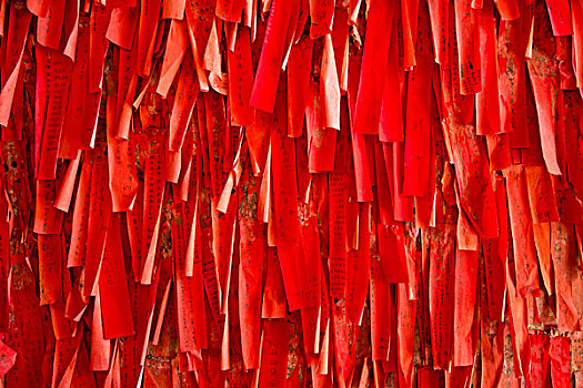红色,幸运,愿望,纸,墙壁,寺庙,重庆,中国,亚洲