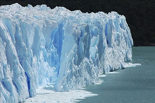 蓝色,冰,缝隙,莫雷诺冰川,巴塔哥尼亚,阿根廷