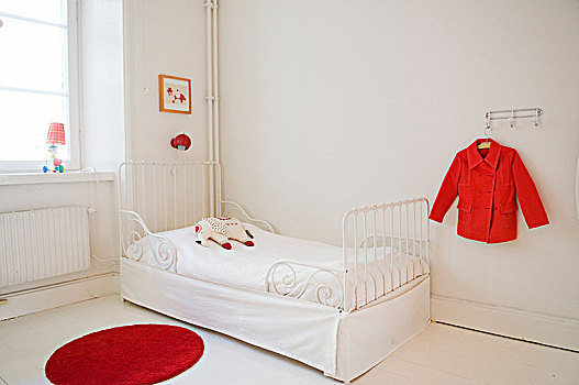 孩子,卧室,白色,红色