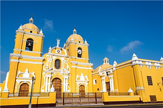 黄色,大教堂,特鲁希略,秘鲁