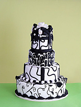 黑白,婚礼蛋糕