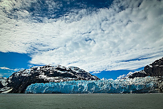 景色,冰河,小湾,冰河湾国家公园,保存,东南阿拉斯加,夏天