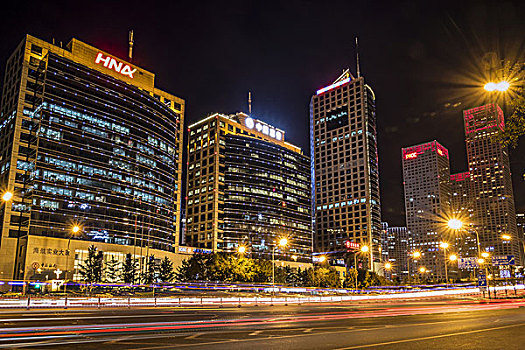 道路,夜晚,北京,中國