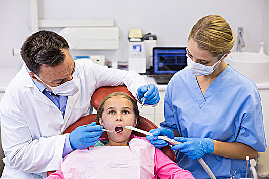 牙医,护理,检查,孩子,病人,工具,诊所