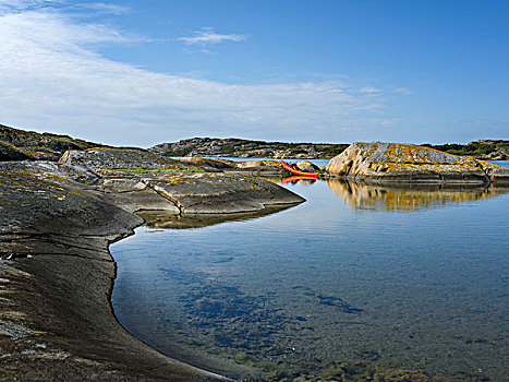 皮筏艇,岩石海岸