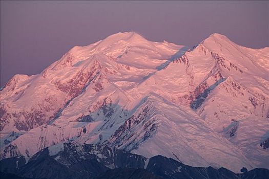 山,麦金利山,风景,中心,德纳里峰国家公园,阿拉斯加