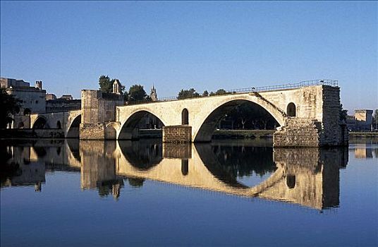 桥,河,阿维尼翁,普罗旺斯,法国,欧洲