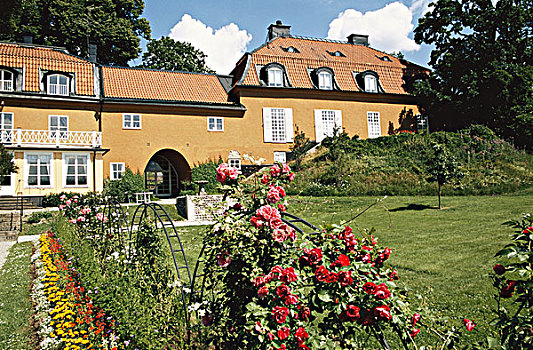 瑞典,斯德哥尔摩,尤尔格丹,别墅,花园,大幅,尺寸
