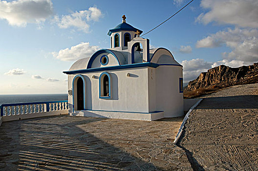 教堂,卡帕索斯,爱琴海岛屿,爱琴海,希腊,欧洲