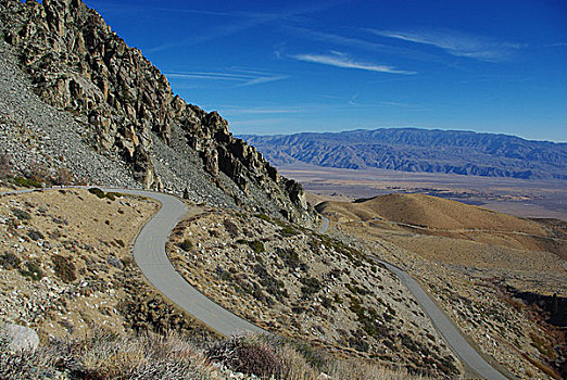 洋葱,山谷,道路,内华达山脉,加利福尼亚