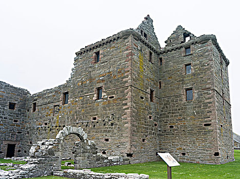 城堡,岛屿,奥克尼郡,群岛,奥克尼群岛,苏格兰,大幅,尺寸