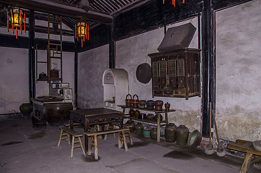 中国传统柴火厨房