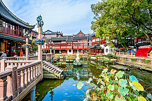 上海豫园老街城隍庙小吃街