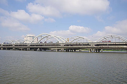 西安灞河上的广运桥