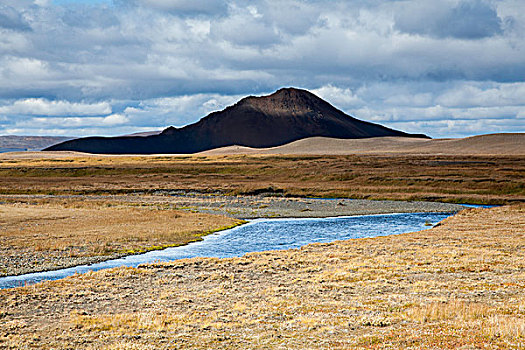 河流,火山地貌,米湖,冰岛