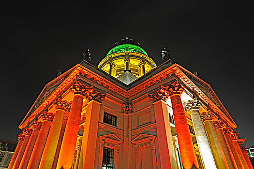 大教堂,御林广场,光亮,节日,2009年,柏林,德国,欧洲