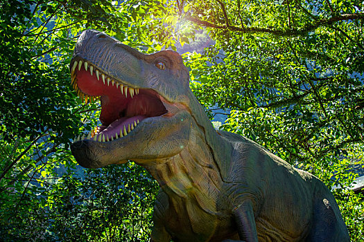 恐龙游乐园电动的恐龙展览,恐龙模型雄伟逼真