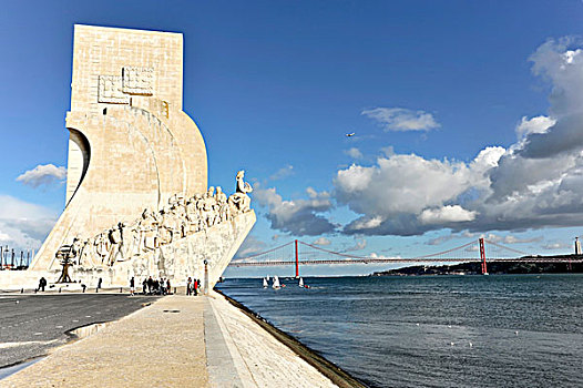 纪念建筑,发现,葡萄牙,航海业,塑像,堤岸,塔霍河,里斯本,欧洲