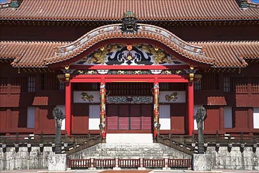 建筑,城堡,那霸,冲绳,日本