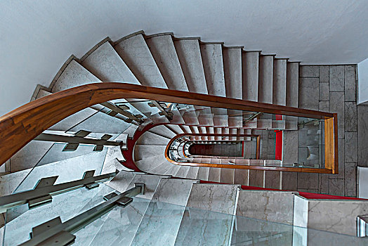 楼梯,写字楼,纽伦堡,中间,弗兰克尼亚,巴伐利亚,德国,欧洲