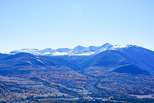 喀纳斯雪山