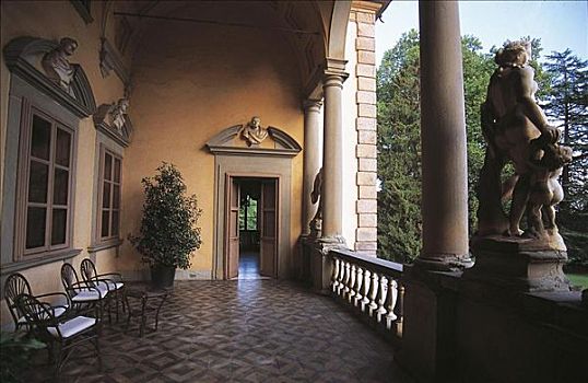 平台,别墅,文艺复兴,风格,托斯卡纳,意大利,欧洲
