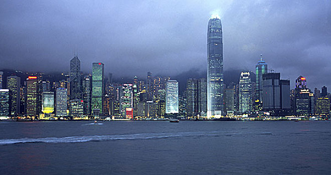 摩天大楼,城市,香港