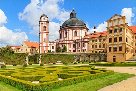 宫殿,大教堂,花园,南方,摩拉维亚,捷克共和国