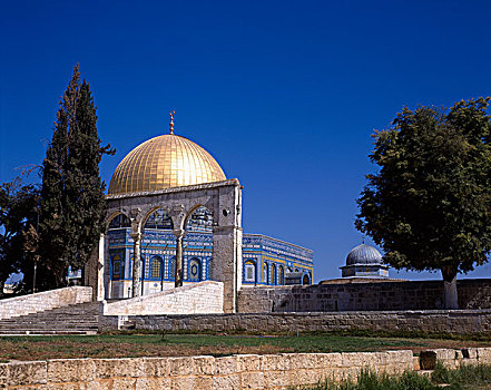 穹顶,石头,一个,地点,伊斯兰,老城,耶路撒冷,以色列