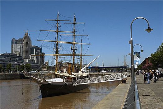 高桅横帆船,海中,乌拉圭,布宜诺斯艾利斯,阿根廷