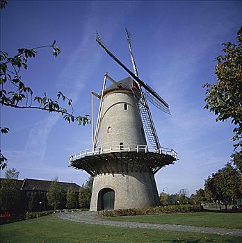 风车,靠近,安特卫普,比利时