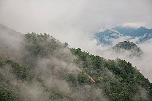 雾气弥漫的山峰