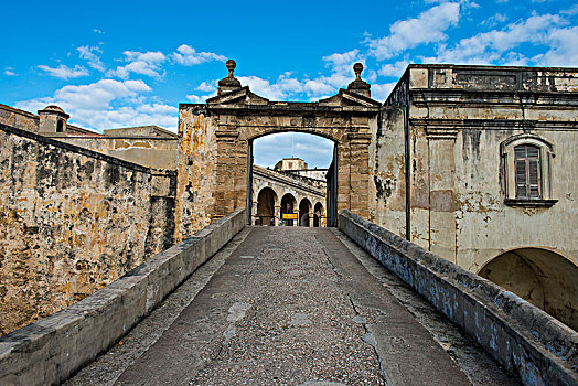 入口,大门,莫罗城堡,堡垒,圣胡安,波多黎各,加勒比