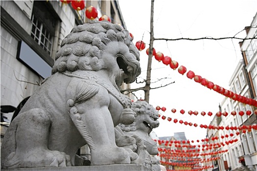 中国狮子,雕塑
