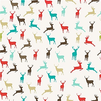 圣诞快乐,驯鹿,无缝,图案,背景