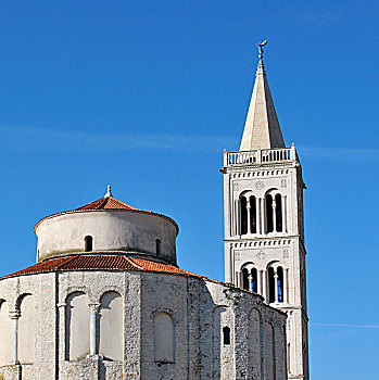 教堂,钟楼,大教堂,扎达尔,克罗地亚,欧洲