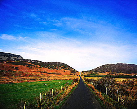 间隙,多纳格,爱尔兰,乡村道路,风景