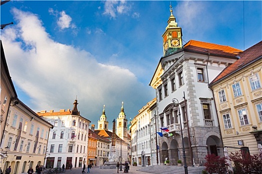 市政厅,卢布尔雅那,斯洛文尼亚,欧洲