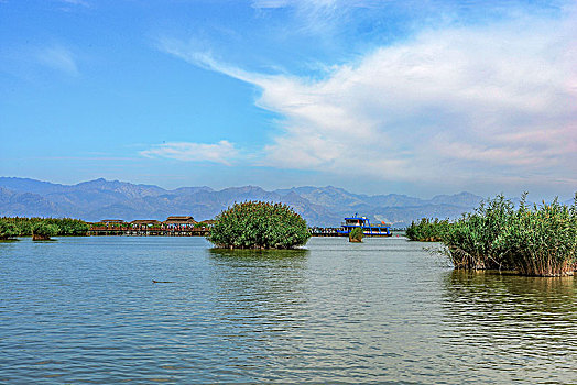 宁夏回族自治区,沙湖景观