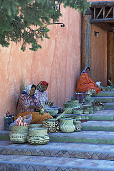 墨西哥,奇瓦瓦,国家公园,印第安女人,编织,篮子