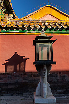 光影中的北京故宫,紫禁城,宫灯