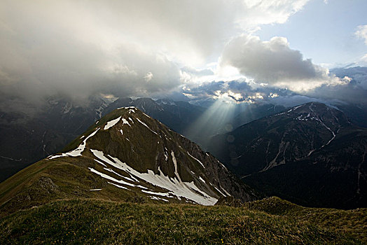 顶峰,阿尔卑斯山,提洛尔,奥地利