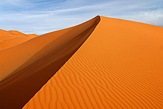 图案,沙子,影子,沙丘,却比沙丘,西部,边缘,撒哈拉沙漠,摩洛哥,非洲