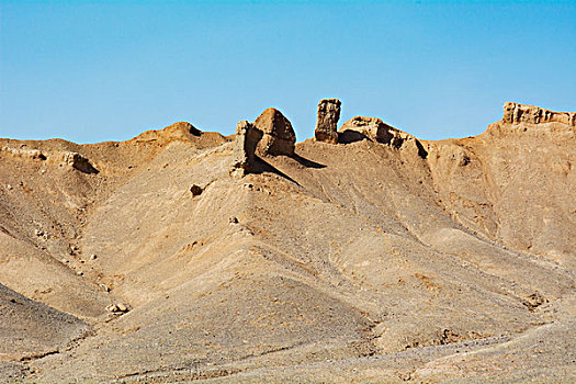 新疆吐鲁番七泉湖丹霞大峡谷自然风光