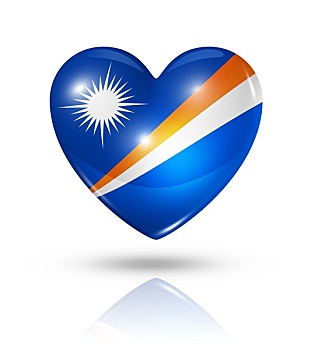 喜爱,马绍尔群岛,心形,旗帜,象征
