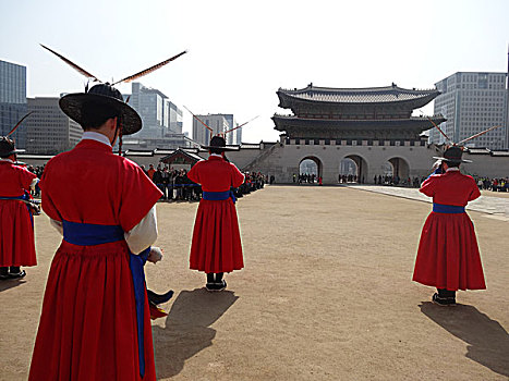 韩国首尔景福宫传统换岗仪式