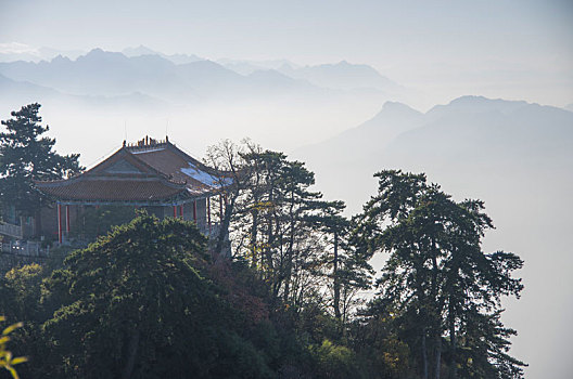 陕西西安秦岭南五台景区风光