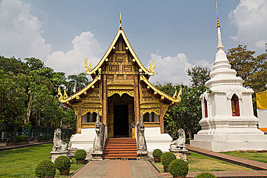 泰国,清迈,帕辛寺,庙宇