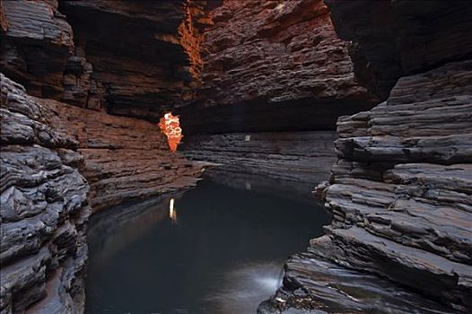 水池,峡谷,卡瑞吉尼国家公园,区域,西澳大利亚