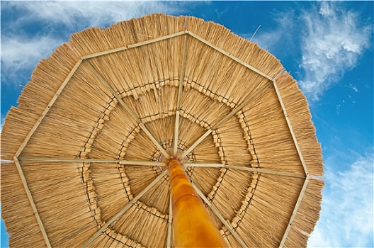 海滩伞,上方,风景